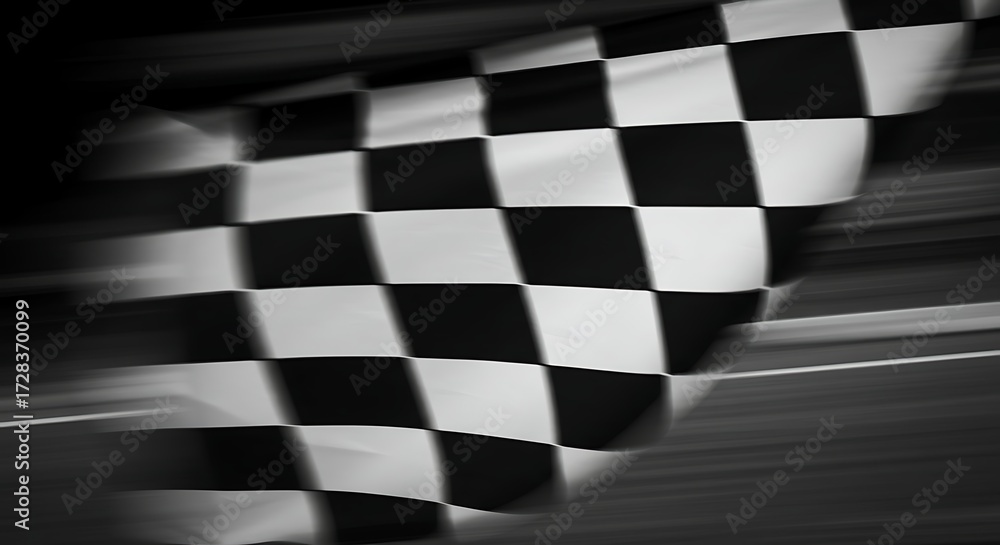 Obraz premium Checkered flag motion