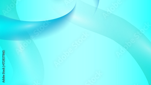 Abstract flowing aqua and turquoise background with soft light and subtle curves