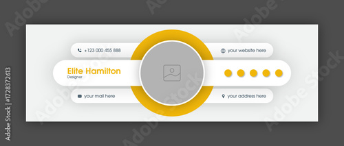 Email signature design or email footer and personal social media facebook cover design template