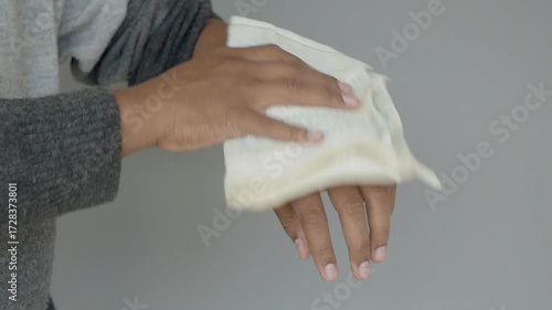 Wallpaper Mural Slow motion of Cleaning arm with cloth Torontodigital.ca