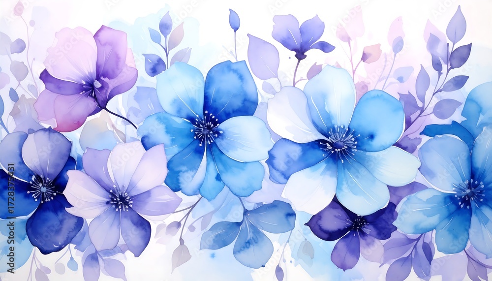 Fototapeta premium Delicate watercolor floral arrangement (1)