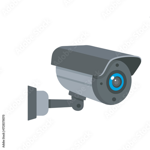 Monitoring Security A Vector Illustration of a Surveillance Camera for Safety and Protection