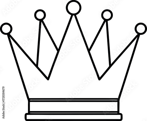 line art of a crowns