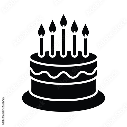 Birthday Cake With Candles Icon