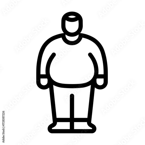 Simple overweight black icon