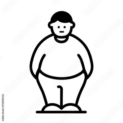 Simple overweight black icon