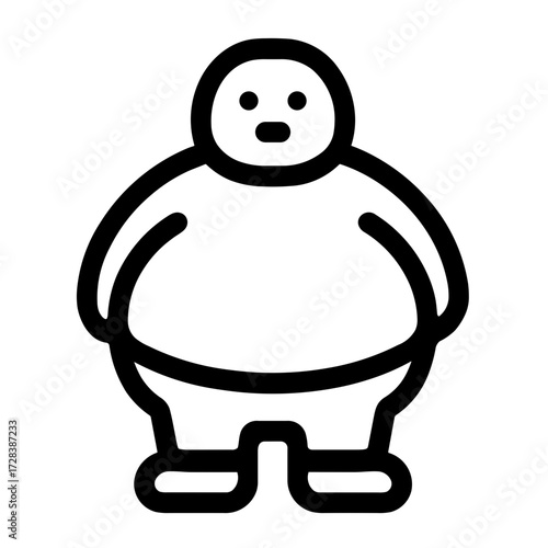 Simple overweight black icon