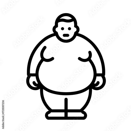 Simple overweight black icon
