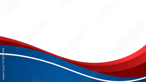 dynamic abstract red and blue wave stripe background for banner and card template