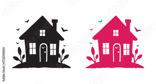 House set icon. House symbol. Simple house or home icon.  vector illustration eps 10
