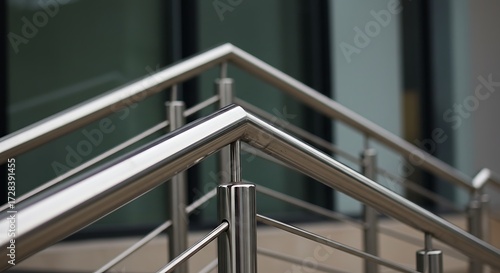 Modern stair railing detail