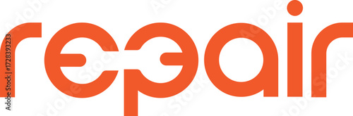 Abstract Repair Service Logo with Plug Icon Concept