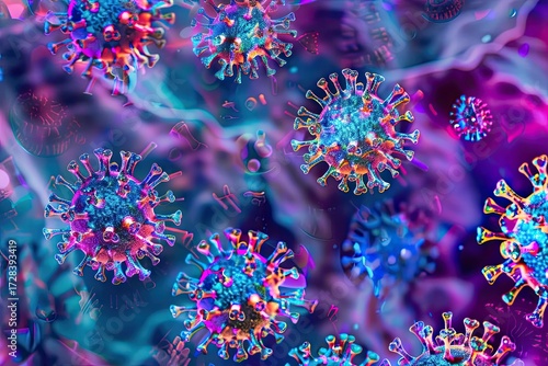 Microscopic view of human erythrocytes and leukocytes in blood sample