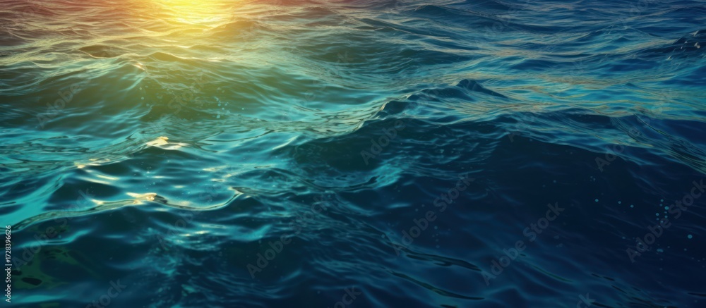 Fototapeta premium detailed ocean waves, dramatic lighting, sunset colors, vibrant colors, realistic details, stunning seascape, moody atmosphere, dramatic sky, detailed textures, photorealistic quality, 8k resolution, 