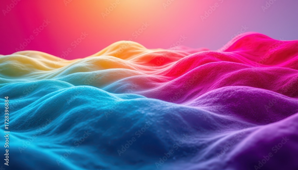Obraz premium Vibrant rainbow wave, a colorful aquatic display of nature's spectrum experience