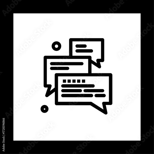Speech bubbles representing communication, discussion, and dialogue with modern graphic design style