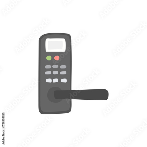 Modern Smart Door Lock with Keypad and Lever Handle - Home Security Solution