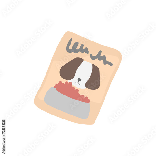Dog Food Illustration Nutritious Pet Food for a Healthy Canine Friend