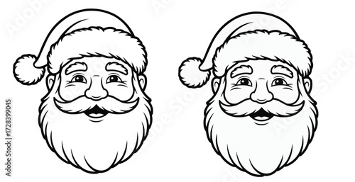 Santa Claus with Christmas Tree and Presents Illustration