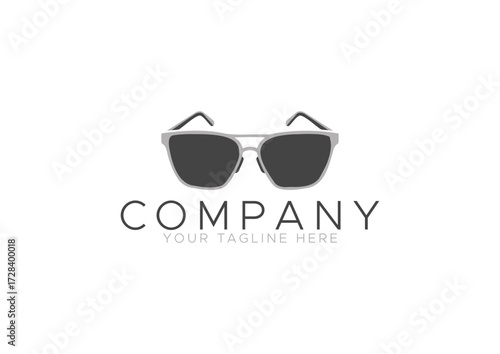 Stylish Modern Aviator Sunglasses Logo Design, Ideal for Eyewear, Optic Store, or Accessories Shop Icon Vector