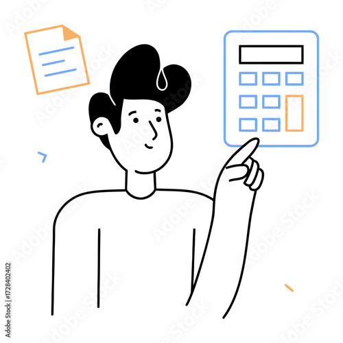Design calculator document finance accounting business budget report investment analysis financial planning data sheet verctor art illustration png