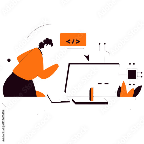 Design coding developer software programming development web design it technology computer science engineer expert verctor art illustration png