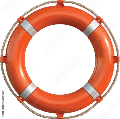life buoy on white background