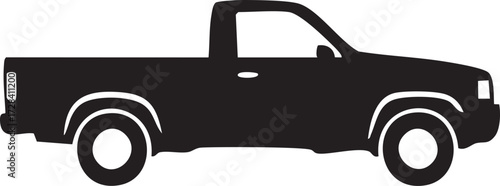 pickup truck silhouette vector