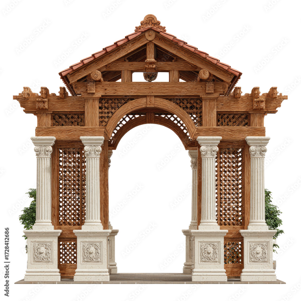 Naklejka premium Ornate Architectural Archway Structure