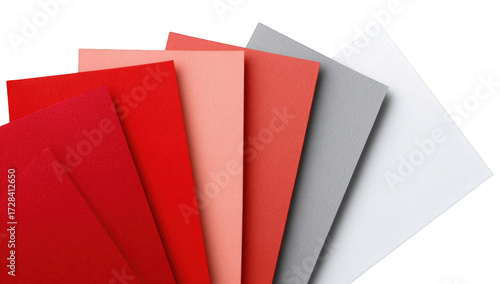 A fan of colored paper samples