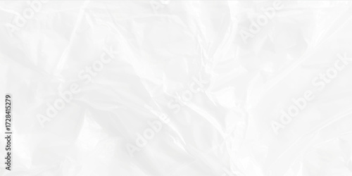 white crumbled and scratched paper banner background with empty space, White paper texture background with subtle fibers and soft surface, perfect for minimal and elegant designs. 