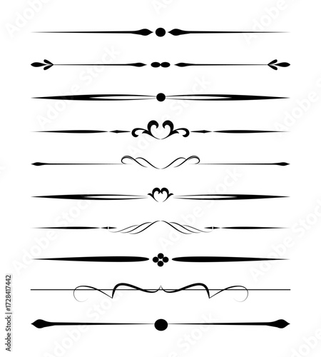 elegant vintage decorative divider line design