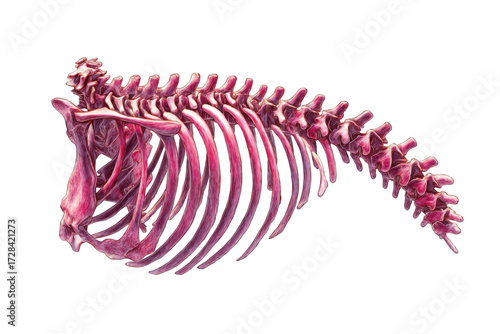 3D Pink Animal Skeleton