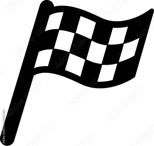 Classic checkered flag vector illustration sport racing competition motorsport event symbol