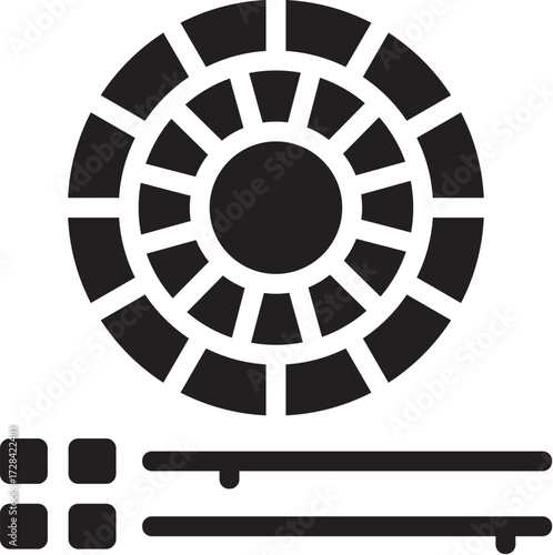 Abstract colorful circular pattern geometric design vector illustration scalable graphic element