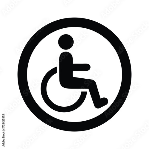 Disabled Parking Zone Symbol Graphic