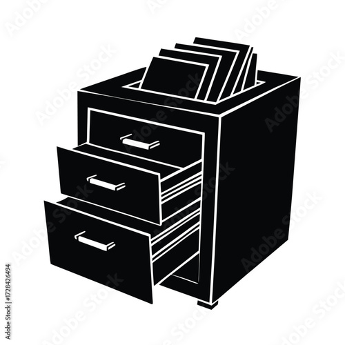 Drawer Cabinet With Office Documents