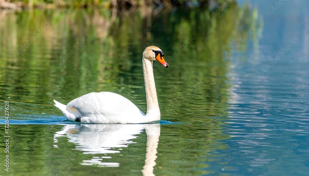 Fototapeta premium Swan on a lake