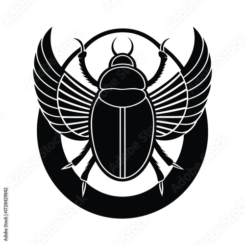 Egyptian Scarab Beetle Sacred Background