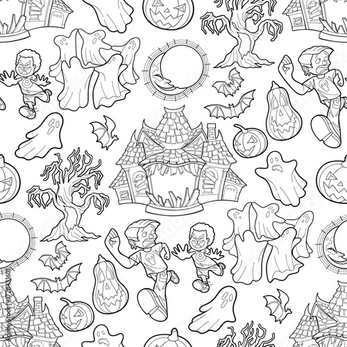 Halloween seamless pattern