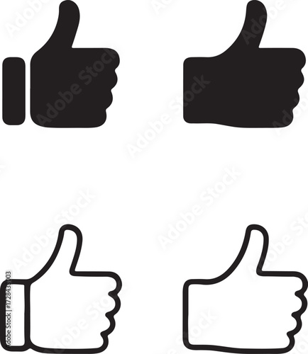 like and unlike icons
