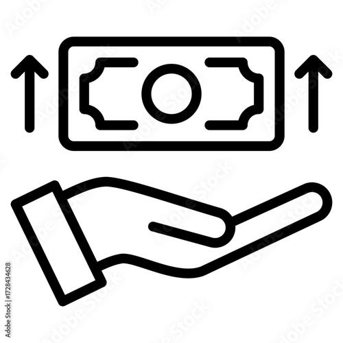 Wage Increase  Icon Element For Design