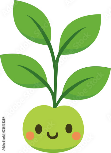 chibi plants starting to grow