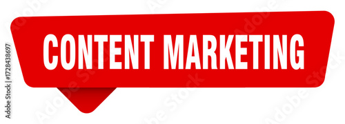 content marketing red sticker isolated on transpatent background. content marketing sign