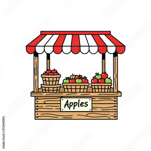 vector illustration of a shop window