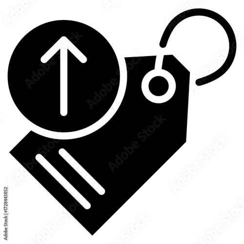 Price Tag Up  Icon Element For Design