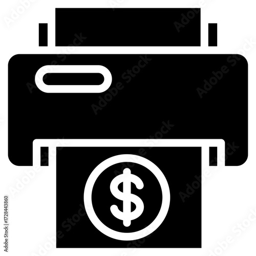 Money Printing  Icon Element For Design
