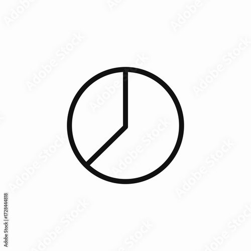 basic pie chart icon sign vector