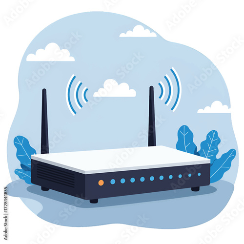 Wireless Router with Signal Transmission for High Speed Internet Connectivity