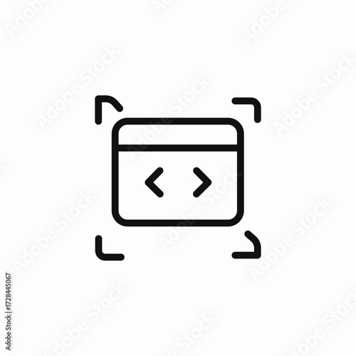 code editor view icon sign vector